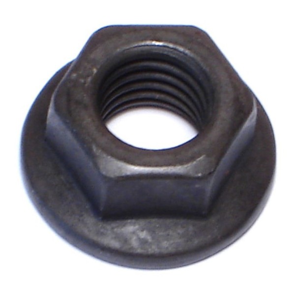 Midwest Fastener Flange Nut, M10-1.50, Steel, Class 10, Black Phosphate, 8 PK 933424